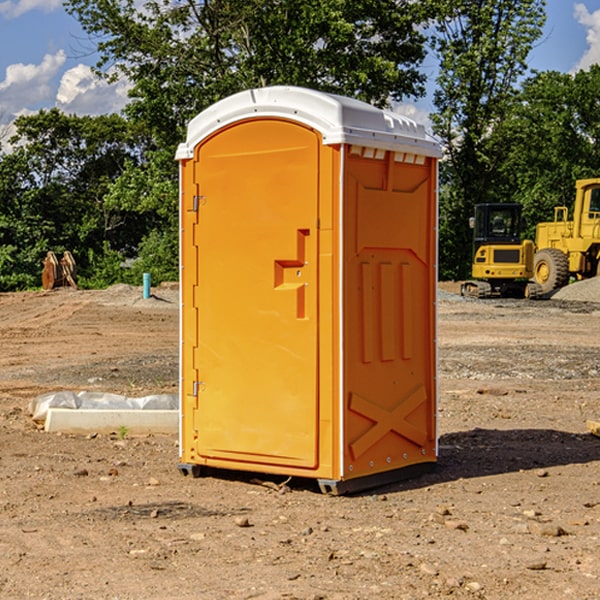 how often are the portable restrooms cleaned and serviced during a rental period in China Grove North Carolina